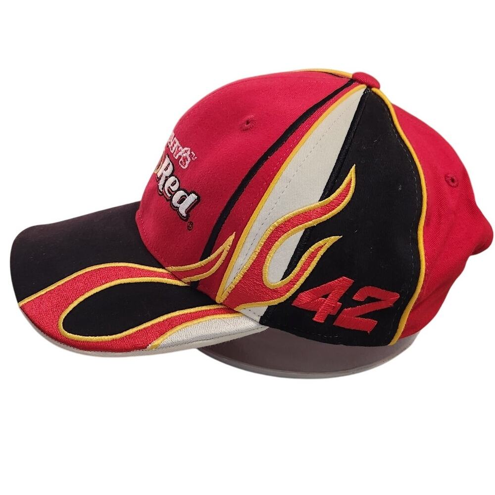 Wrigley's Big‎ Red NASCAR Hat Chip Ganassi Racing 42 Flame Embroidered Cap Mens - Picture 3 of 5